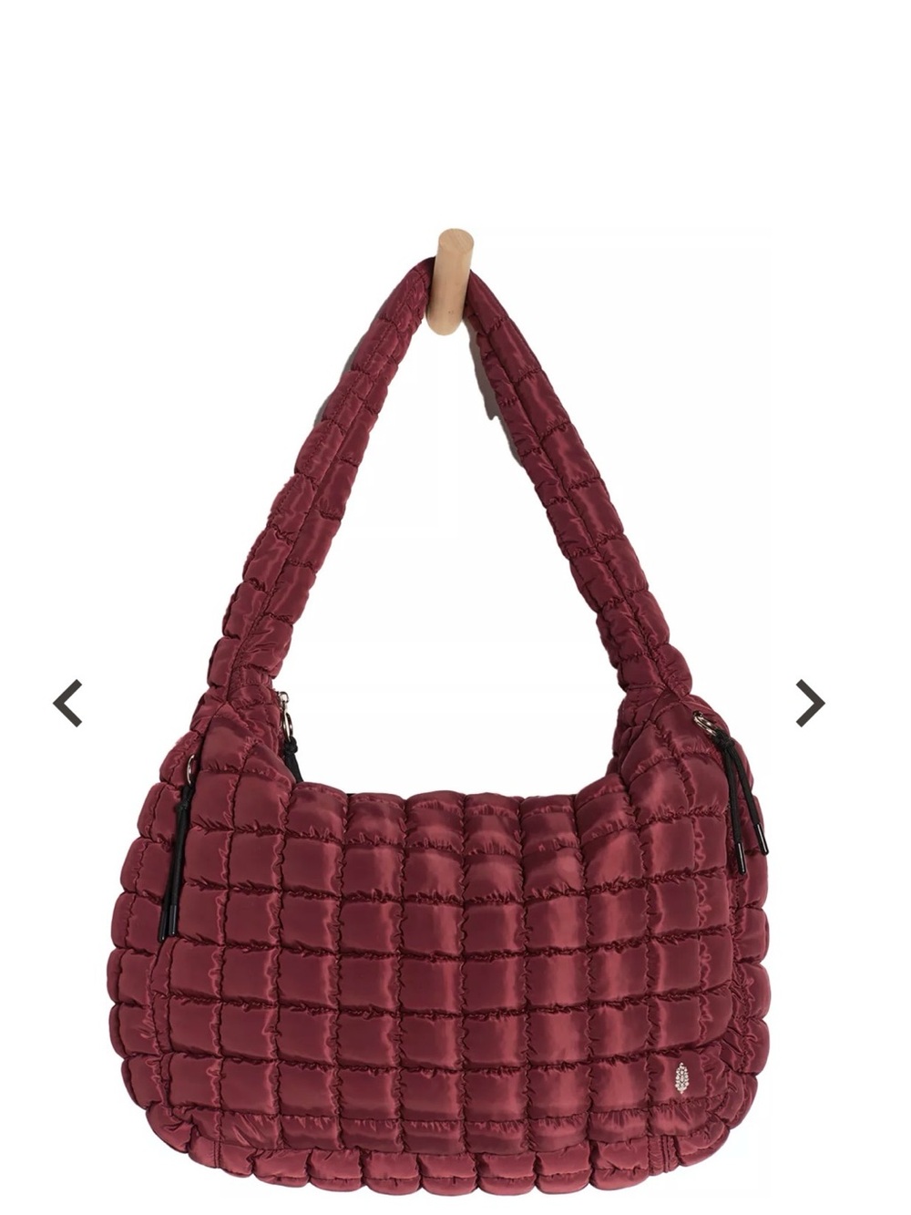 FP Movement by Free People Large Quilted Deep Mulberry Carryall Bag NWT - Picture 4 of 10